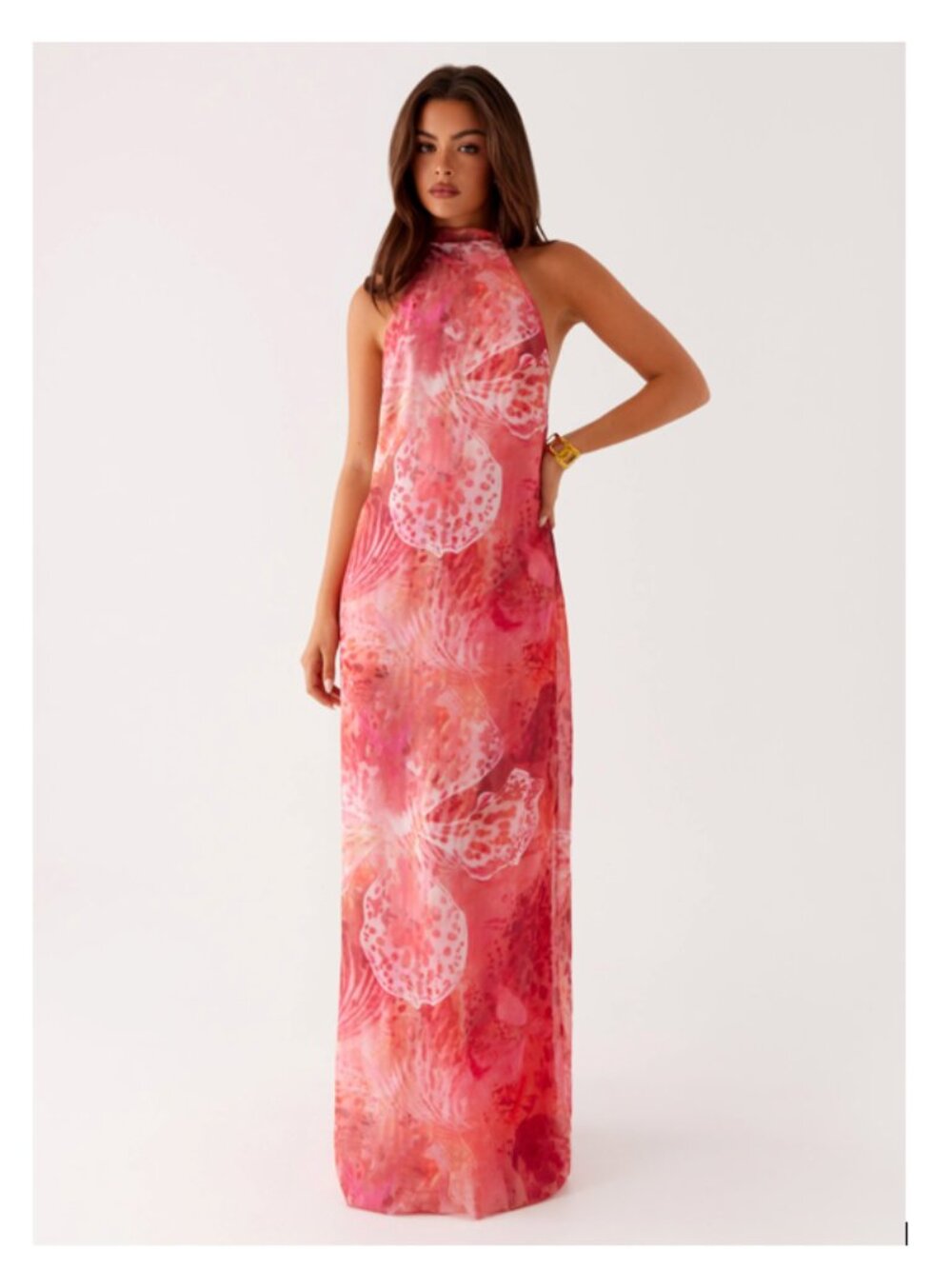 PepperMayo California Maxi Dress - Flamingo Fling